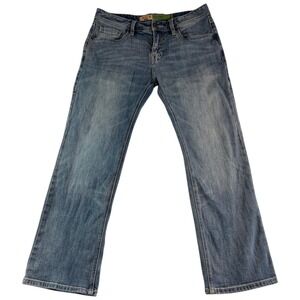 Rock & Roll Denim Vintage 46 Pistol Straight Jeans Men 34x30 (35x29) Blue Cotton